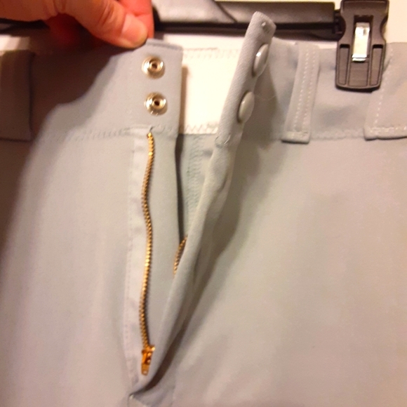 A STAR BASEBALL/SOFTBALL PANTS GREY BELT LOOP ELASTIC STRETCH ADULT LARGE  NWT. - Picture 9 of 12